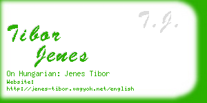 tibor jenes business card
